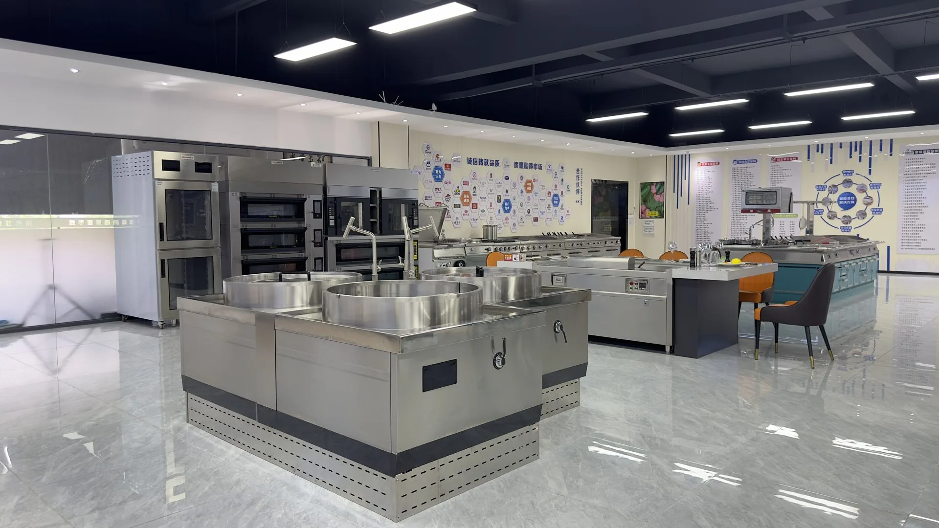 Commercial wok ranges and baking equipment showroom
